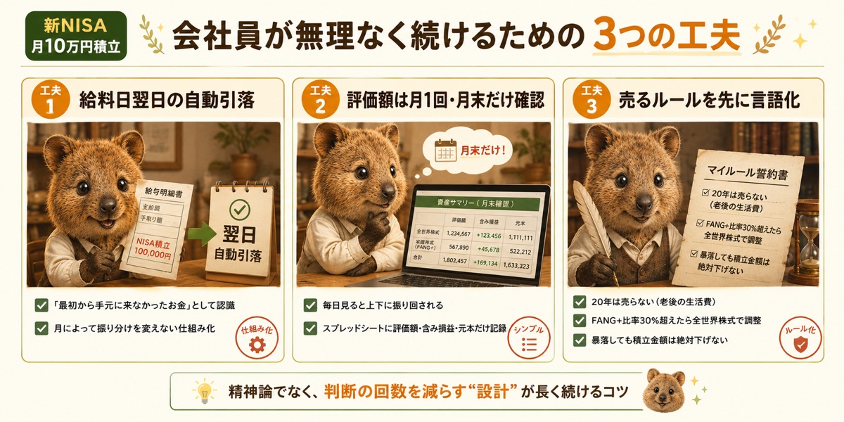 会社員が無理なく続けるための3つの工夫