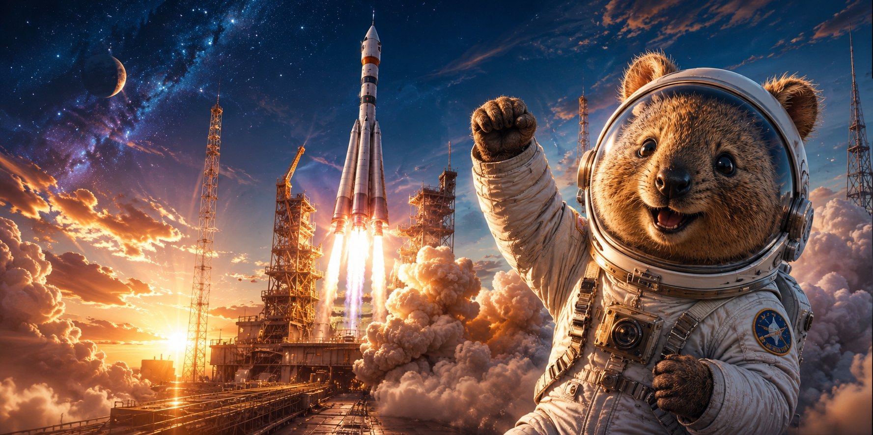 ロケット打ち上げと宇宙服のクオッカ|SpaceX IPO 上場に向けて