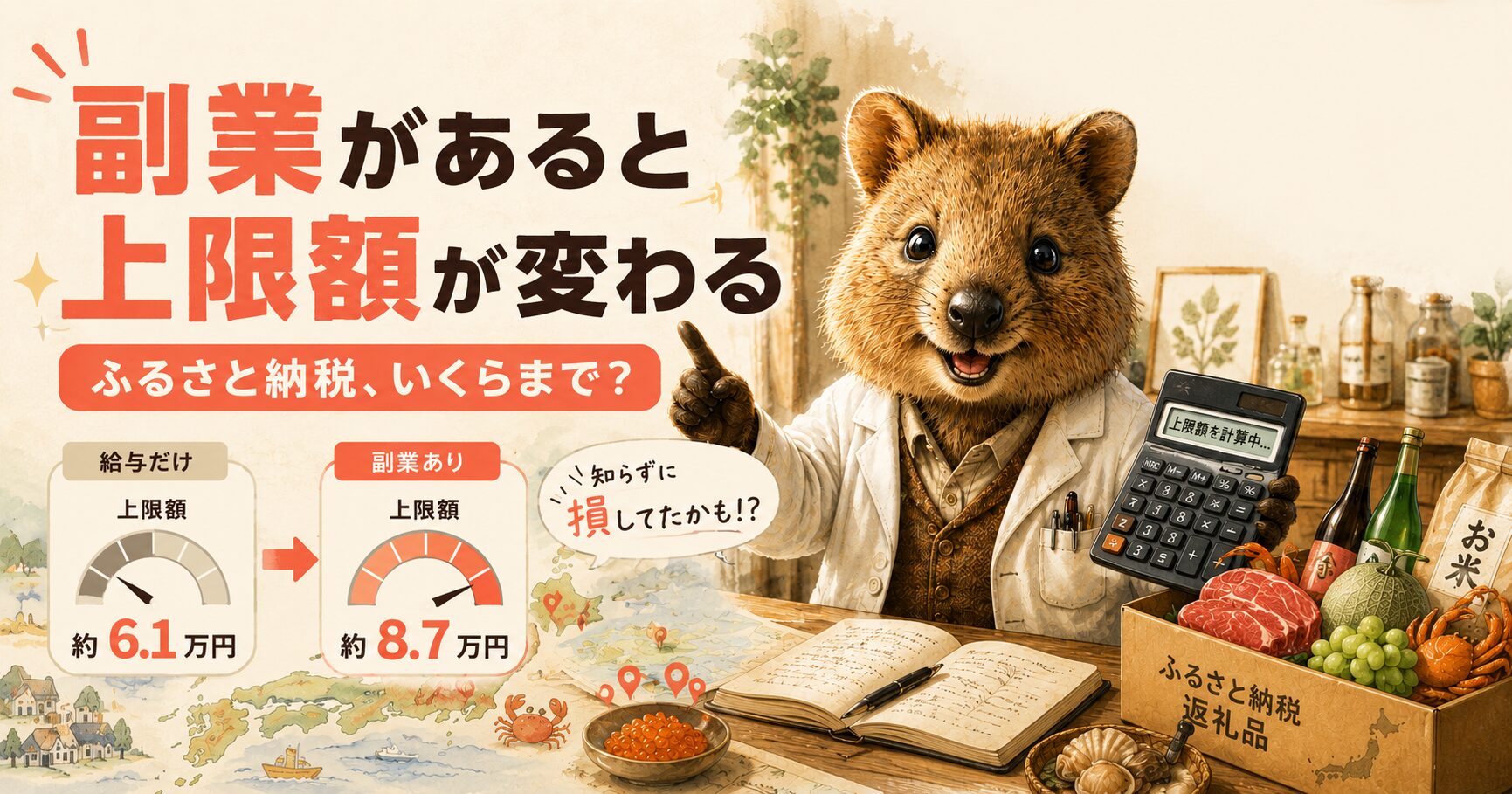 副業してる会社員の「ふるさと納税 上限額」計算方法